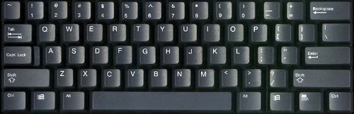 Alphanumeric keyboard (slanted design)