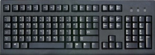 Computer keyboard with straight columns